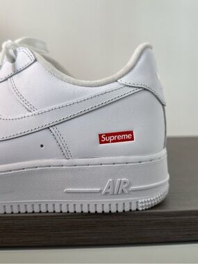 Supreme White Sneaker with Red Box Logo